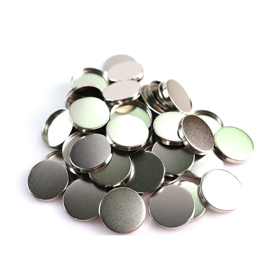 50 Pcs Empty Round Metal Pans, Makeup Palette Pans for Eyeshadow Magnetic Cosmetic Palette Size 26mm (Round - 50 Pcs)