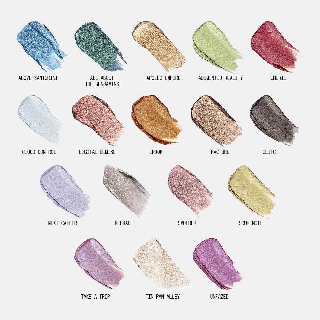 aboutface Fractal Glitter Eye Paint Cherie – Smudge-Proof, Long-Lasting Liquid Eyeshadow – Intense Sparkle with Mousse Texture – Vegan, Cruelty-Free – 0.13 oz (Hot Pink Red)