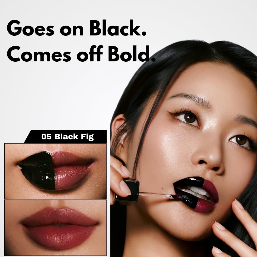 MILKTOUCH [Summer-proof Lip Combo] Black Peel Off Lip Tattoo #05 Black Fig + Collagen Lip Balm #VanillaCake