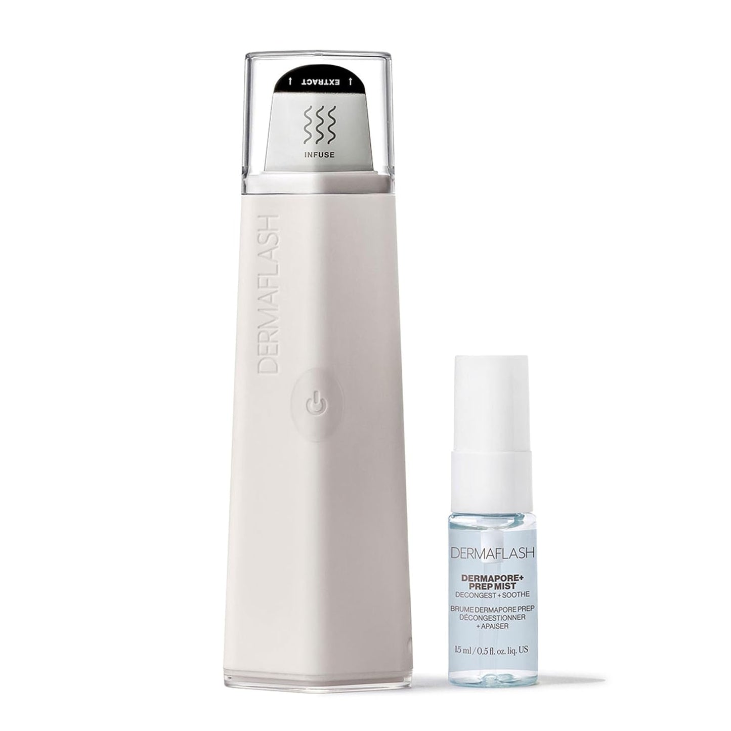 DERMAFLASH DERMAPORE+™ Ultrasonic 2-in-1 Pore Extractor and Serum Infuser, Stone