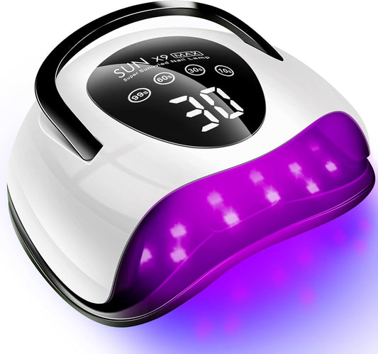268W LED UV Light Dryer for Nails Gel Polish with 57 Lamp Beads 4 Timer Setting & LCD Touch Display Screen, Auto Sensor, Professional Nail Lamp