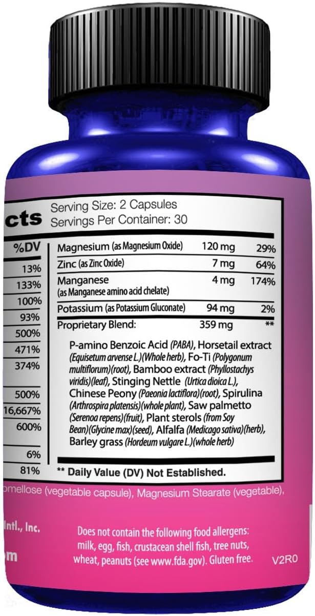 Hair Growth Formula – to Make Your Hair Grow & Skin Glow | Hair, Skin & Nails Optimizer with 5000 Mcg of Biotin, Hydrolized Collagen & More – for Men & Women, 60 caps for 30 Days Use