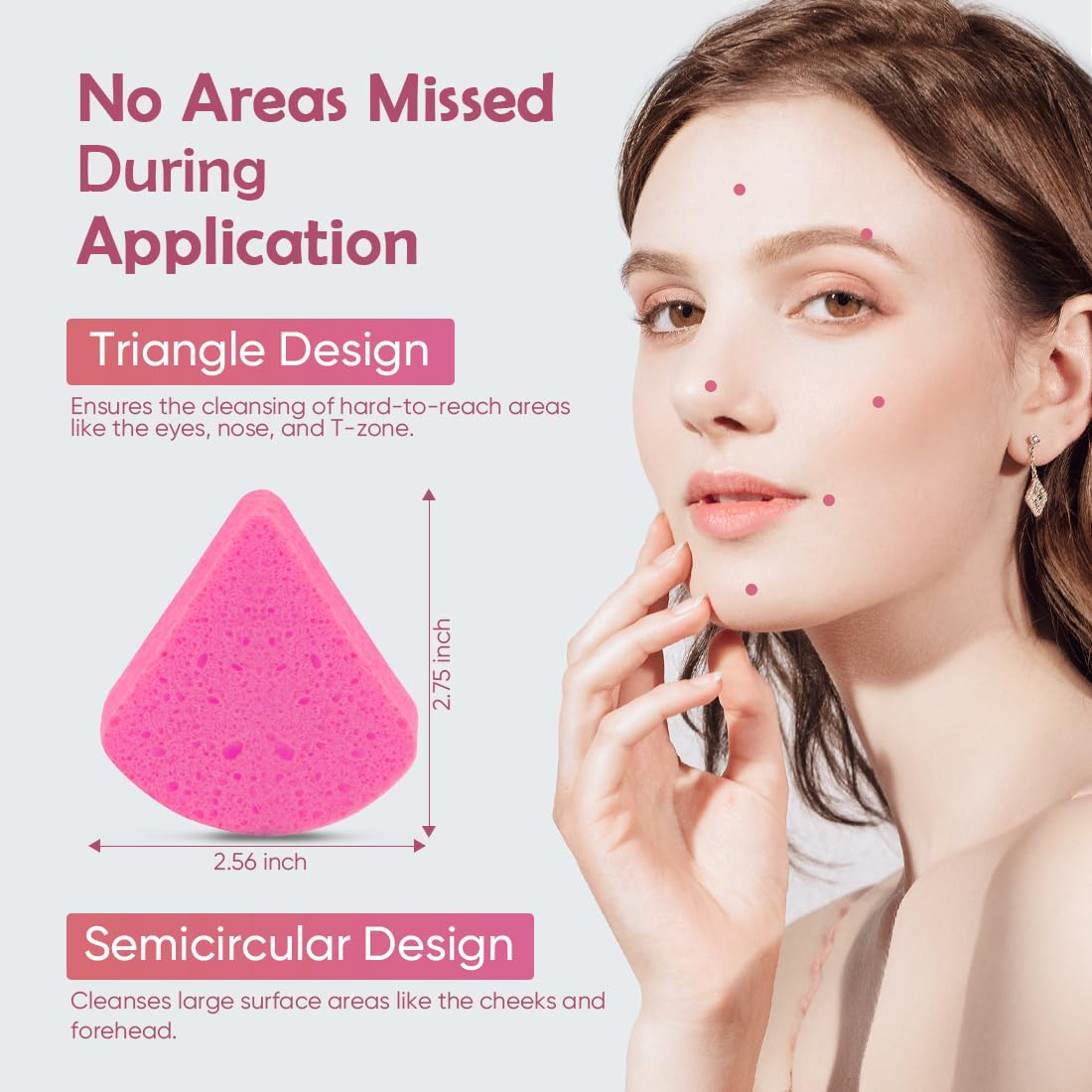 AIDEA 48Count Compressed Facial Sponges Pink, Disposable Face Sponges, 100% Natural Cellulose Cosmetic Spa Sponges for Facial Cleansing, Exfoliating, Makeup Remover Pads, Travel Essentials