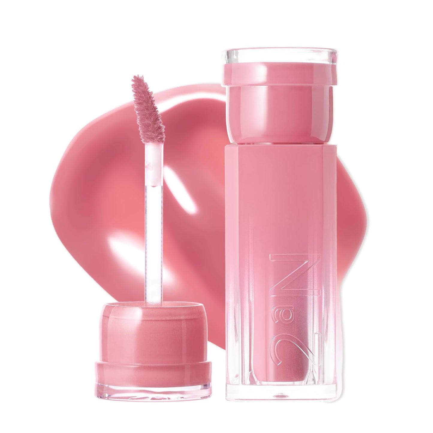 2aN Glaze Bouncing Tint – Lightweight, Moisturizing Lip Tint with High-Shine Finish, Smooth, Light Plumping, Comfortable Wear, Korean Makeup (Lazy, 0.16 oz)