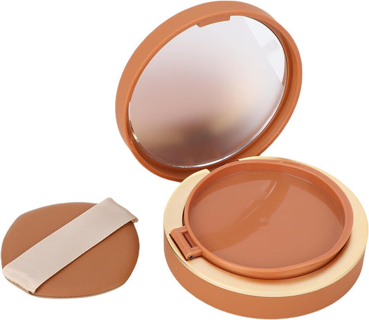 Empty Cushion Foundation Box, Refillable Air Cushion Case with Mirror and Puff, Portable Sealed Compact for BB Cream Loose Powder Blush Travel Makeup Storage