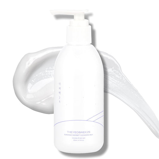 Korean Cleansing Milk for Face – Gentle Facial Cleanser for Dry & Sensitive Skin, Hydrating Makeup Remover, 6.76 Fl Oz (200ml)