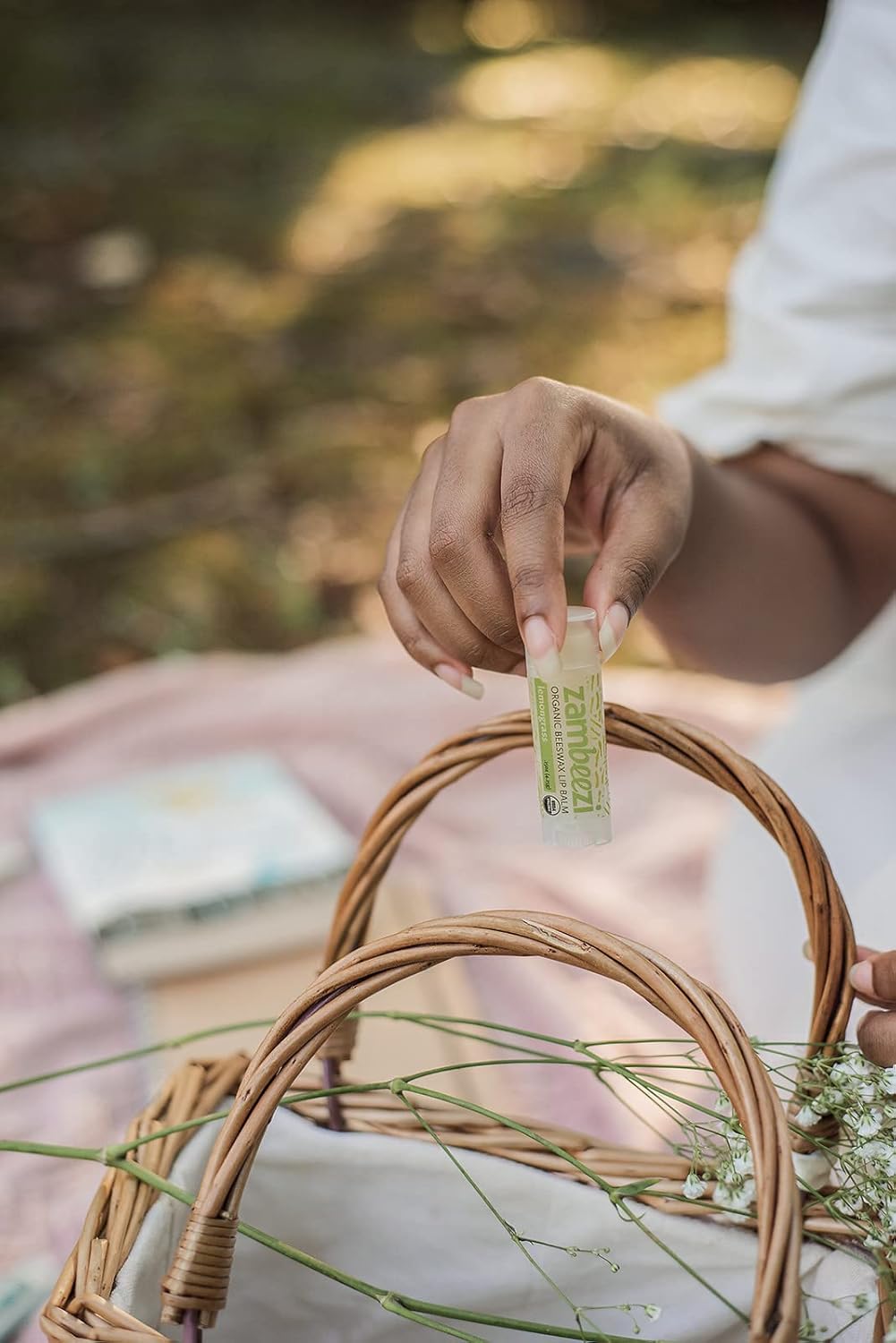 Fair Trade, Organic Beeswax Lip Balm - CORE 4 Pack (Wild Rose, Tangerine, Sweet Basil and Lemongrass) - Ethically Sourced