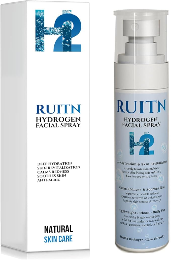 Hydrogen Face Mist Hydrating Spray,with Hydrogen Water Tablets, H2 Water Facial Spray for Deep Hydration,Anti-Aging Antioxidant Rejuvenation,Portable Design