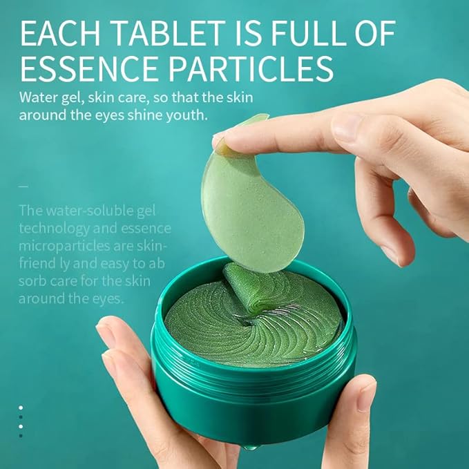 60pcs/30pairs Green Moisturizing Eye Mask, Moisturizing Soft Eye Mask, Gentle Care Of The Skin Around The Eyes, Moisturizes And Nourishes The Eye Area, Smoothes Puffiness 80g