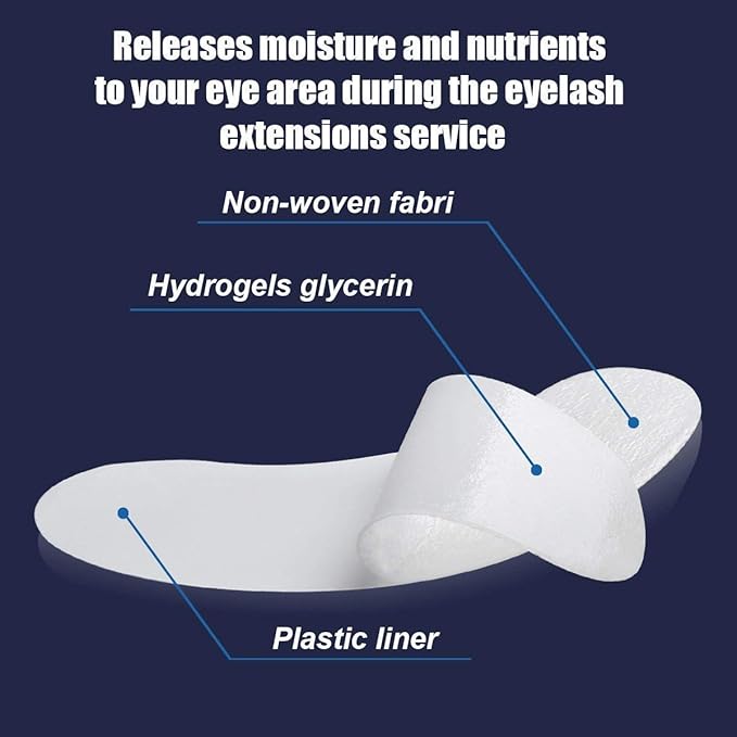 Eye Gel Pads 100 Pair Under Eye Pads Eyelash Extension Pads DIY Eye Lip Patch Pad Sticker Tapes False Eyelash Lash Extension Makeup Eye Gel Patches Lash Extension Beauty Tool Lip Powder Holder