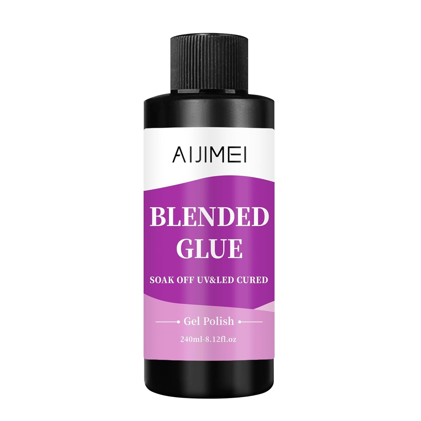 AIJIMEI Nail Polish Thinner Glue 8fl.oz Clear Nail Blending Glue for Blending, diluting, Mixing Glitter Powder Mixer Gel Polish Dilution Color Sequins MixingGlue 240ml for Nail Designer