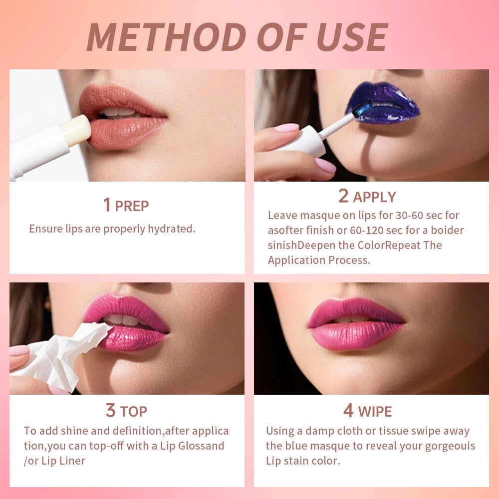 Lip Stain Peel Off – Long Lasting Waterproof Lip Tint, Smudge Proof Transfer Resistant Lip Stains Tattoo,High Pigment Matte Lip Color, Kiss Proof Peel Off Lip Stain Masque,All-Day Stay Lip Makeup 03#