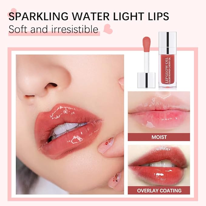 Fruit-Flavored No-Sticky Lip Gloss Balm for Hydrating and Nourishing Dry Lips