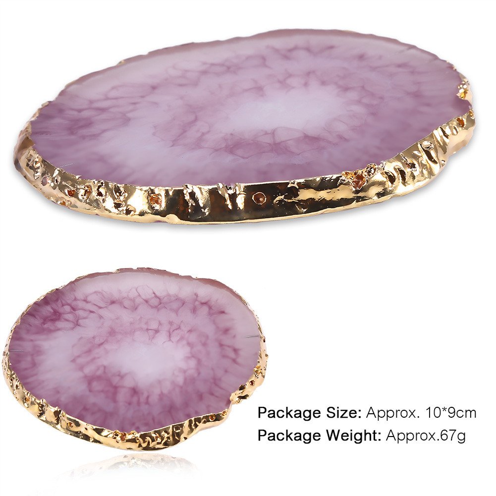 Nail Art Palette, Natural Resin Stone Nail Art Palette for Painting Placing Things Making Nail(Rose red)