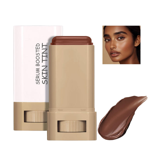 Foundation Stick - Skin Tint & Contour Stick, Serum-Boosted Beauty Balm, Buildable Coverage, Natural Finish, Long-Lasting Wear, For Many Skin Tones (01#)