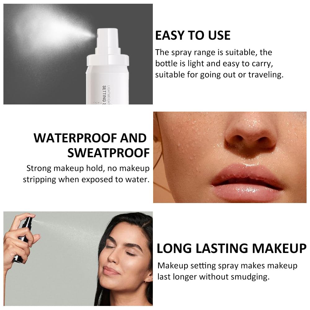 Kaely Setting Spray for Face,Dewy Finish,Waterproof Setting Spray for Makeup Long Lasting,Oil Control Face Mist,Up To 16 Hours,Vegan & Cruelty-Free
