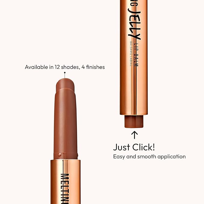 KISS NEW YORK Professional Melting Jelly Lip Balm, High Shine & Moisturizing Lip Stick, Long Lasting, Plumping Effect Look, Non-Sticky & Not Cakey, Easy Application & Natural Coverage (Chocolate)