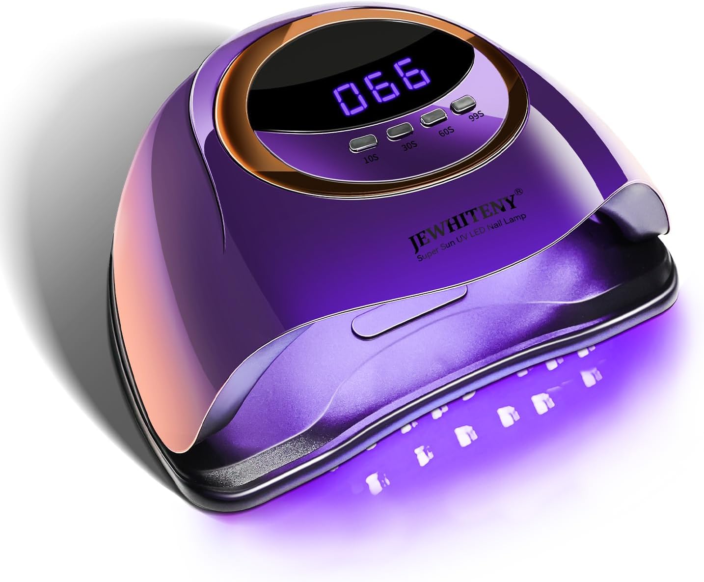 JEWHITENY Purple Fast U V Dryer for Gel Nail Polish:Gel Manicure U V Light with 4 Timers & Automatic Sensor Gel Nail Lamp Professional Curing LED Light