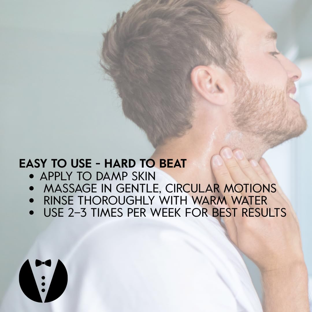 GROOM Face Scrub for Men | Gentle Daily or Weekly Exfoliator | Unplugs Pores for Clear, Smooth Skin | Unscented or Crisp Unisex Scent | 4 oz