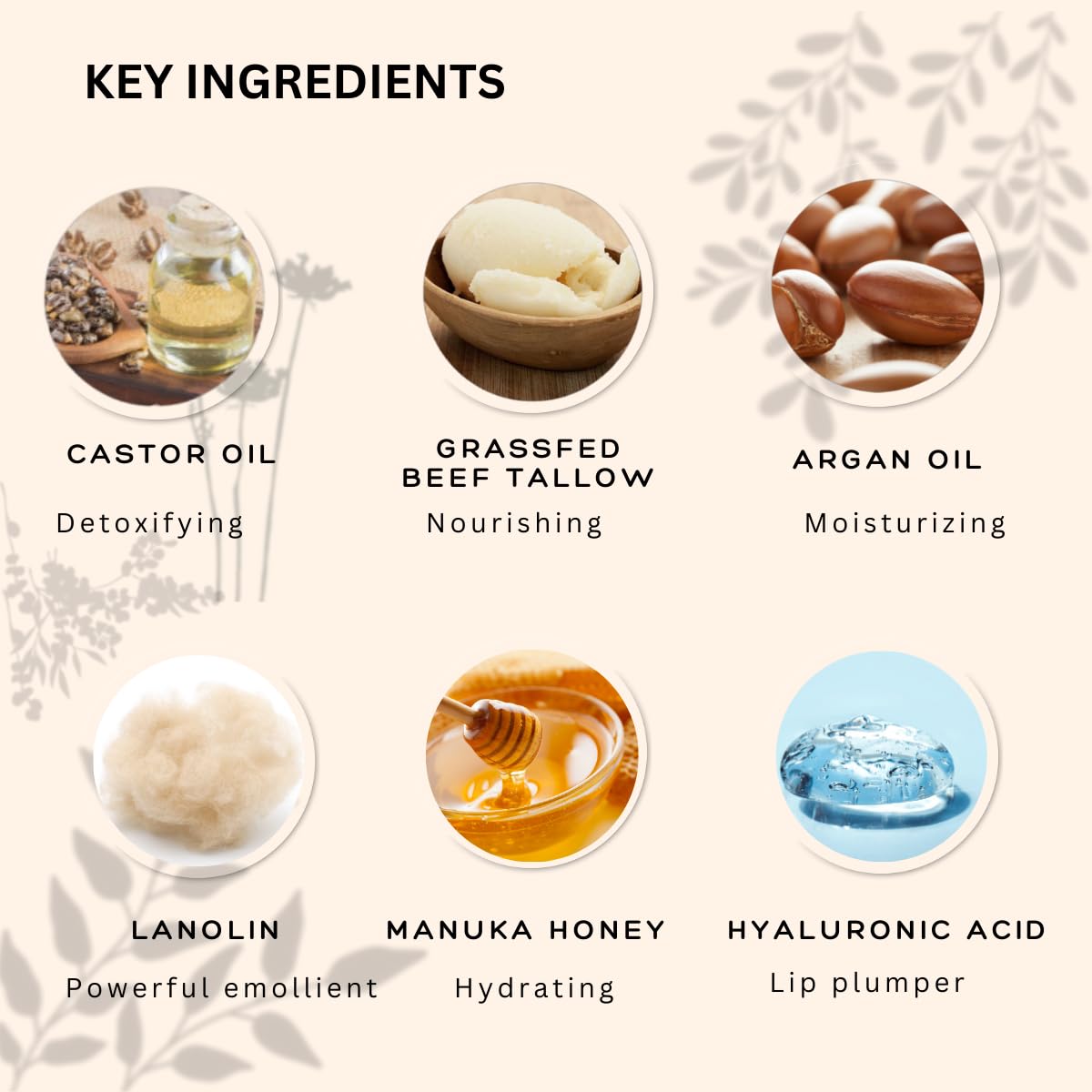 All natural lip gloss - for dry, chapped, sensitive lips | with grassfed tallow, Castor oil, CoQ10, Hyaluronic Acid and Silk - Ultra Moisturizing, Conditioning, Organic (0.4 fl oz/12 mL) (Cool Rose)