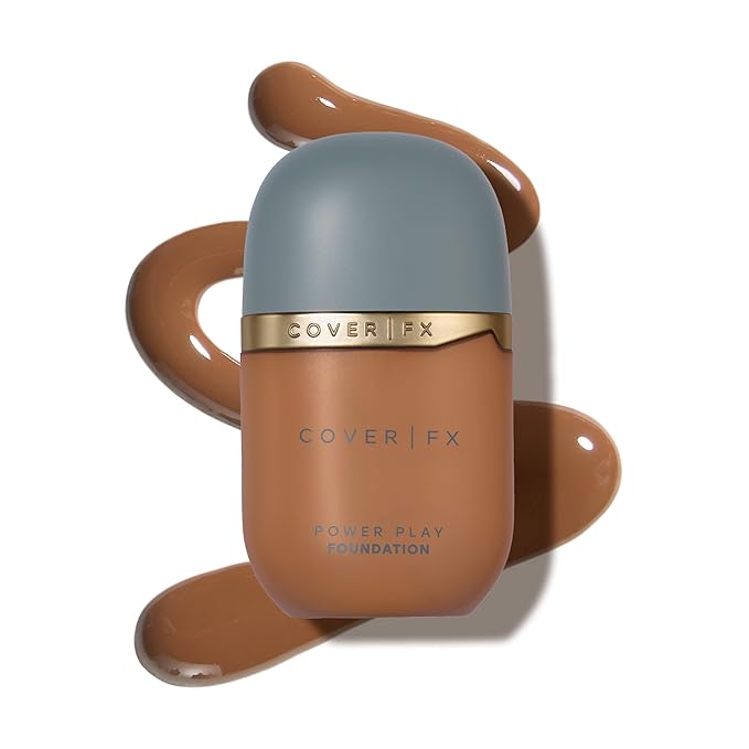 COVER FX Power Play Foundation - Shade D1 - Buildable Full Coverage - Waterproof Sweat-Proof Transfer-Proof - Natural Matte Finish - All Skin Types
