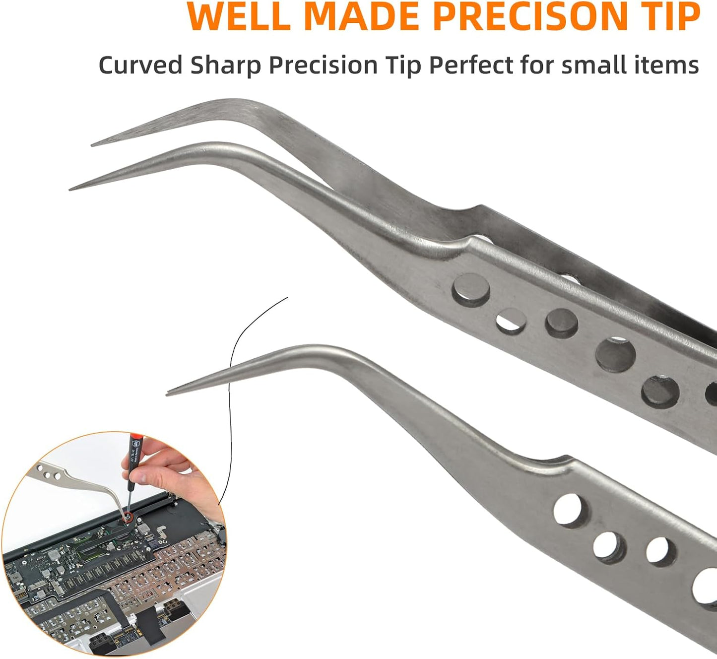 FEITA Precision Tweezer Set - Tweezers for Crafts, Jewelry, Lash Extensions, Electronics & Hobby Tools