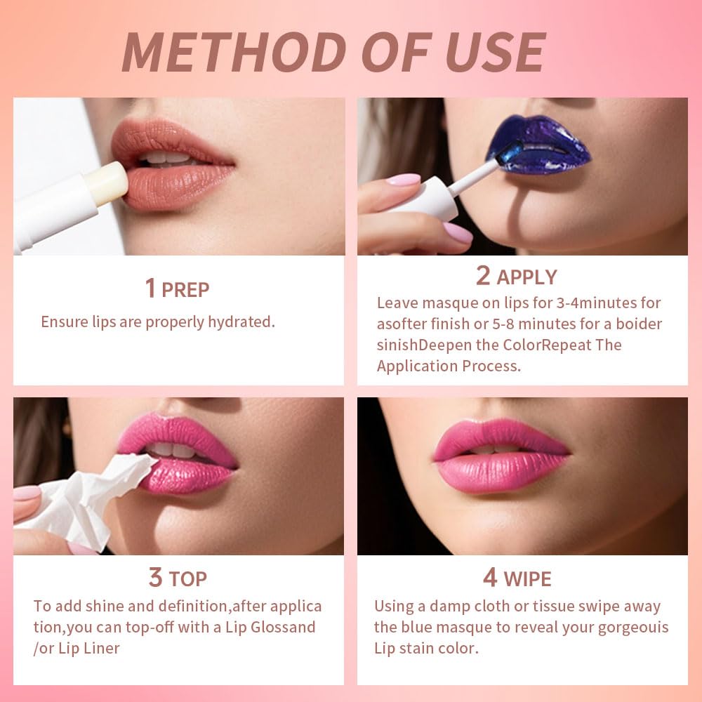 Lip Stain Peel Off – Long Lasting Waterproof Lip Tint, Smudge Proof Transfer Resistant Lip Stains Tattoo,High Pigment Matte Lip Color, Kiss Proof Peel Off Lip Stain Masque,All-Day Stay Lip Makeup 08#