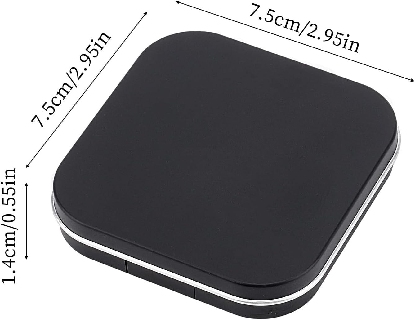 NICENEEDED 2 Pcs Empty Eyeshadow Palettes, 8 Grids Blush Pallet Makeup, DIY Eye Shadow Pigment Holder Case Refillable Cosmetic Sample Makeup Storage Box for Women