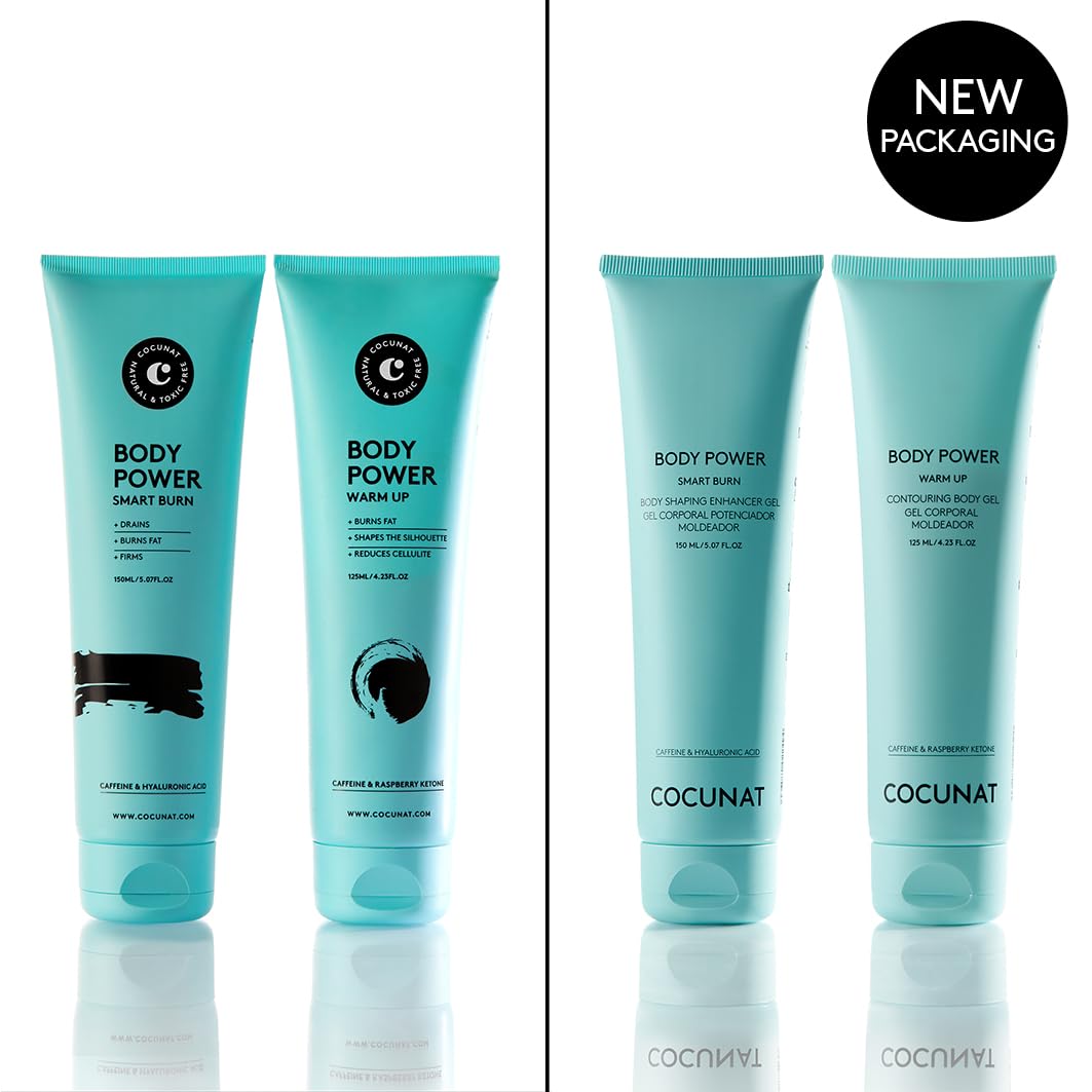COCUNAT - Body Power - Anti Cellulite Cream - Body Firming Cream - Cellulite Remover - Toned Skin - With Caffeine and Hyaluronic Acid - 150 ml + 125 ml