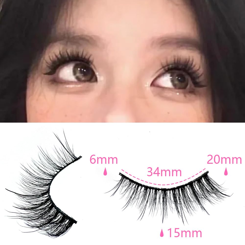 False Eyelashes 48 Pairs Faux Mink Lashes 14mm Wispy Lashes 3D Fluffy Cat Eye Lashes Pack Bulk Wholesale Strip Lashes(style 48-041)