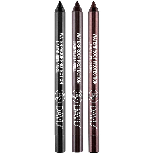 3 Colorful Eyeliner Pen Set, Eye Shadow Pencil, Pearl Eyeliner Kit Metallic Glitter Colored Eye liner for Women Eye&Lip Liner Professional Waterproof Eye Makeup(3PCS E)