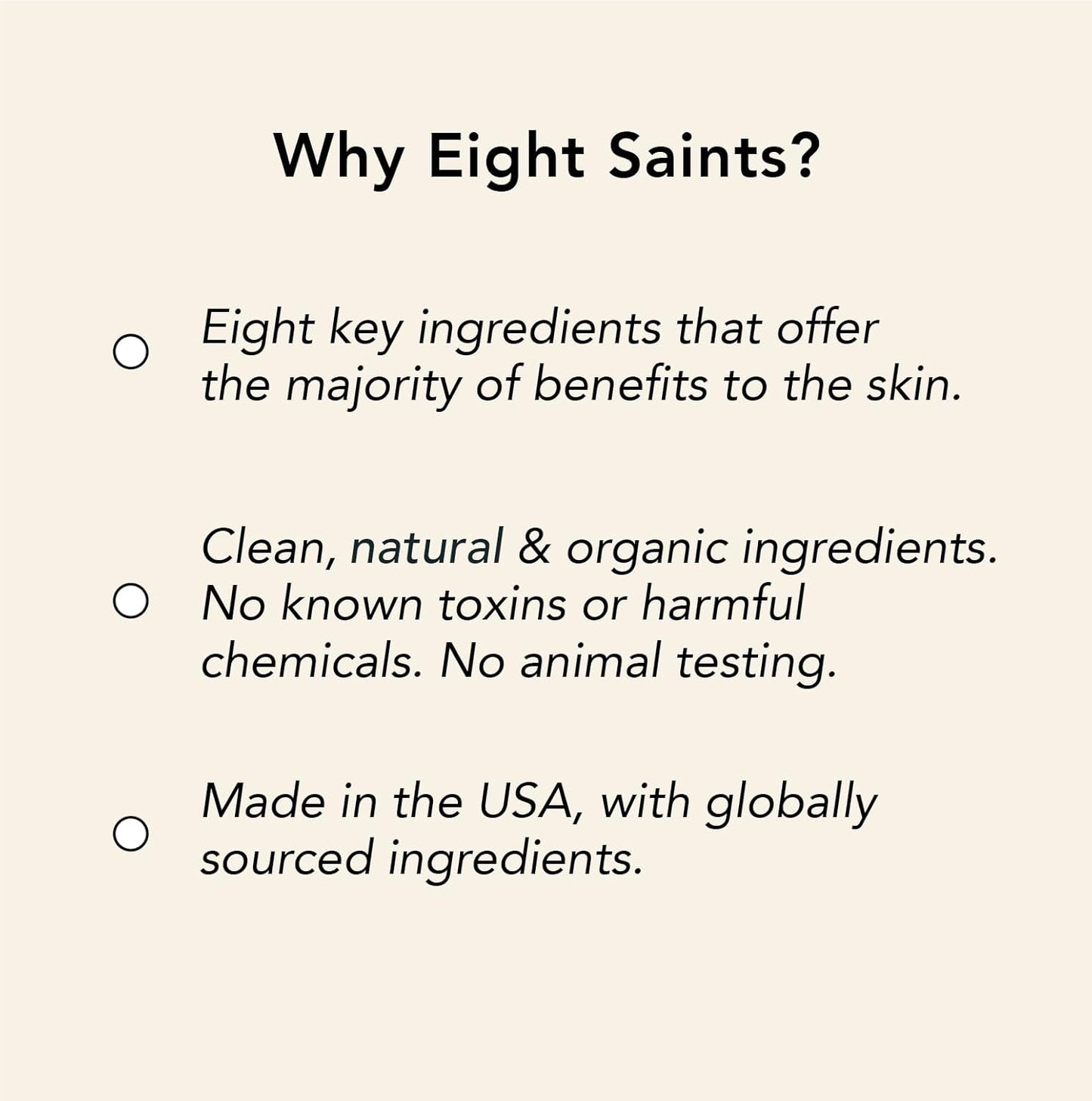 Eight Saints Original Cin, 10% Niacinamide Serum For Face Anti Aging, Natural and Organic, Facial Serum to Reduce Fine Lines, Dark Spots, Large Pores, and Wrinkles, 1oz