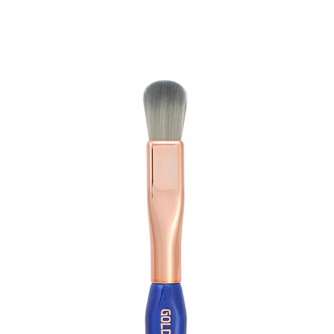 Bdellium Tools Professional Makeup Brush - Golden Triangle 792 Eye Double Dome Blender - With All Vegan and Soft Synthetic Fibers, For Effortless Application and Blending (Blue, 1pc)