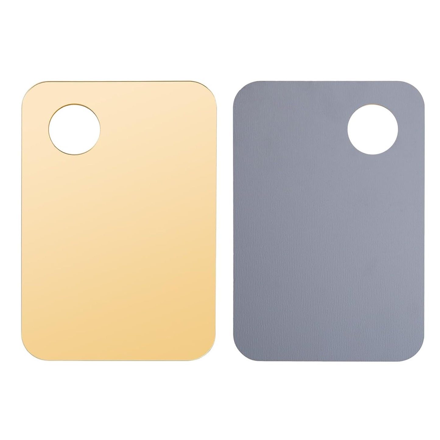 4 Pcs Makeup Mixing Tray Makeup Palette with Makeup Spatula Makeup Mixing Palette Foundation Palette for Eye Shadow Lipsticks Nail Art Beauty Salon (Gold and Transparent)