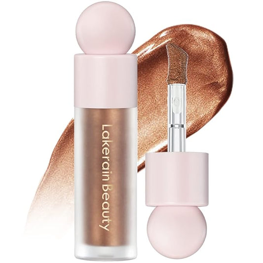 Erinde Liquid Highlighter Makeup, Face Highlighter Bronzer Makeup Stick, Natural Glossy Finish, Lightweight Blendable Silky Smooth Cream Face Illuminator Makeup, Cruelty-free, 04# CANDLELIGHT