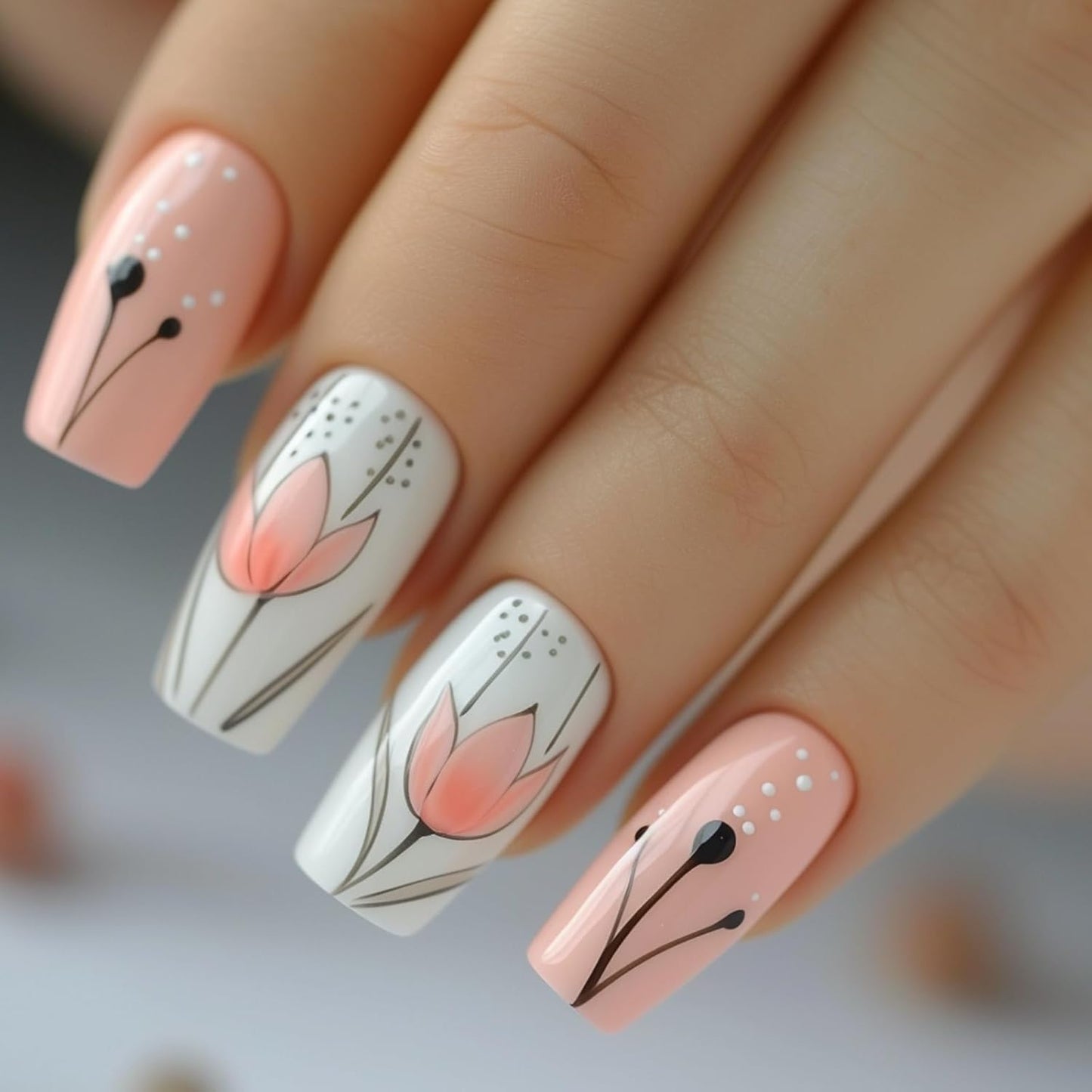 20Pcs Nail Art Brushes Tool Set, Nail Art Double-End Tools, Nail Liner Brushes, Silicone Pen Dotting Pen Tools Nail Art Kit for Home Nail Art DIY Salon Use-Pink