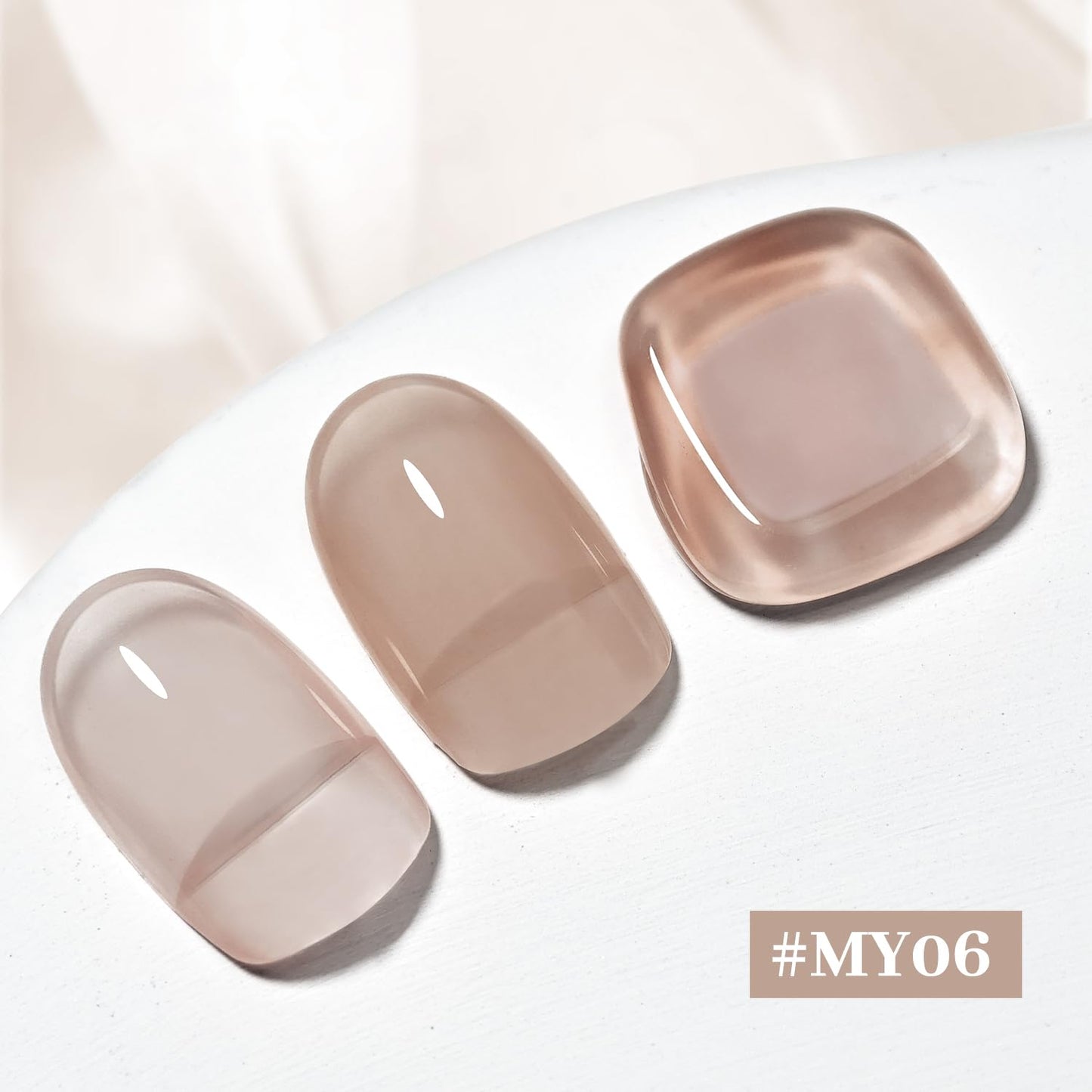 16.5ml Jelly Nude Brown Nail Polish Large Volume Quick Dry Nail Polish, Long Lasting Shine, Fingernail Toenail Nail Art DIY Home Travel Nail Art Gift