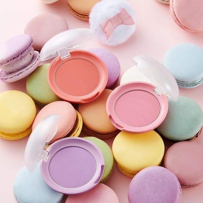 ETUDE Lovely Cookie Blusher #PK004 Peach Choux Wafers 4g | Glowing & Natural Powder Blush with Long-Lasting Sebum Control | Easy Application | Puffy Cushion for a Lovely Makeup Look
