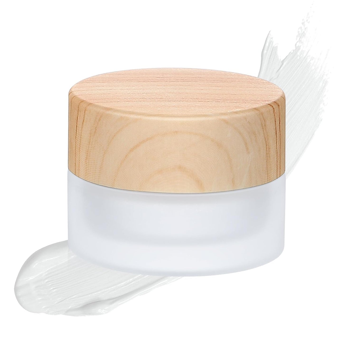 Geiserailie 100 Pieces Glass Cosmetic Containers Empty Sample Jars with Leak Proof Lids Makeup Sample Containers for Lotion Cream Cosmetic (5 Gram)