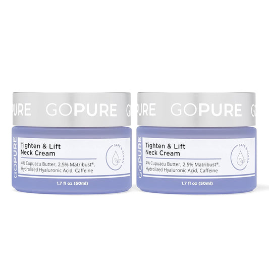 goPure Tighten and Lift Neck Cream - Clinically Tested - Pack of 2