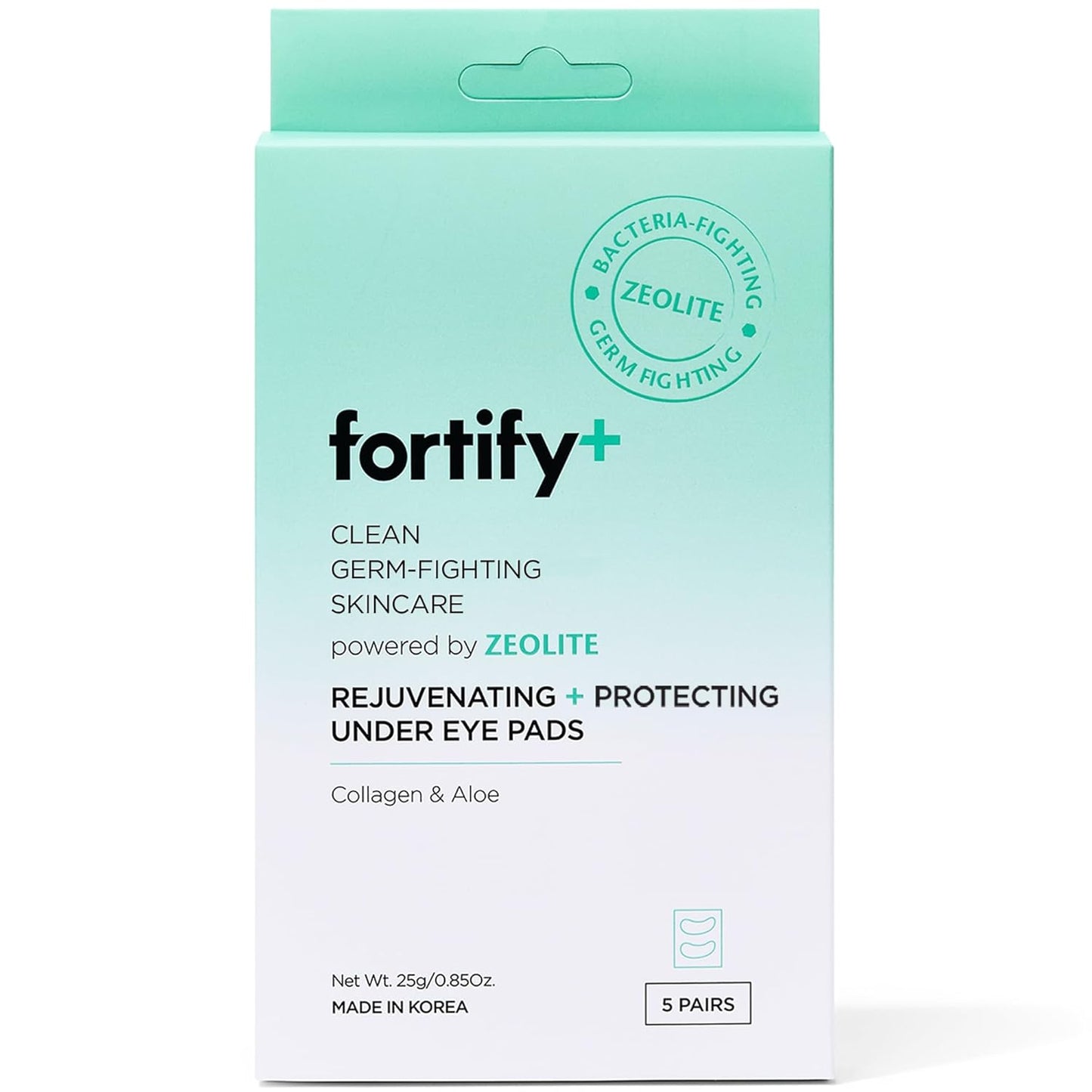 Fortify Under Eye Pads - Moisturizing & Anti Aging | Rejuvenates + Protects Skin | Clean Beauty | Made in Korea - 5 Pairs