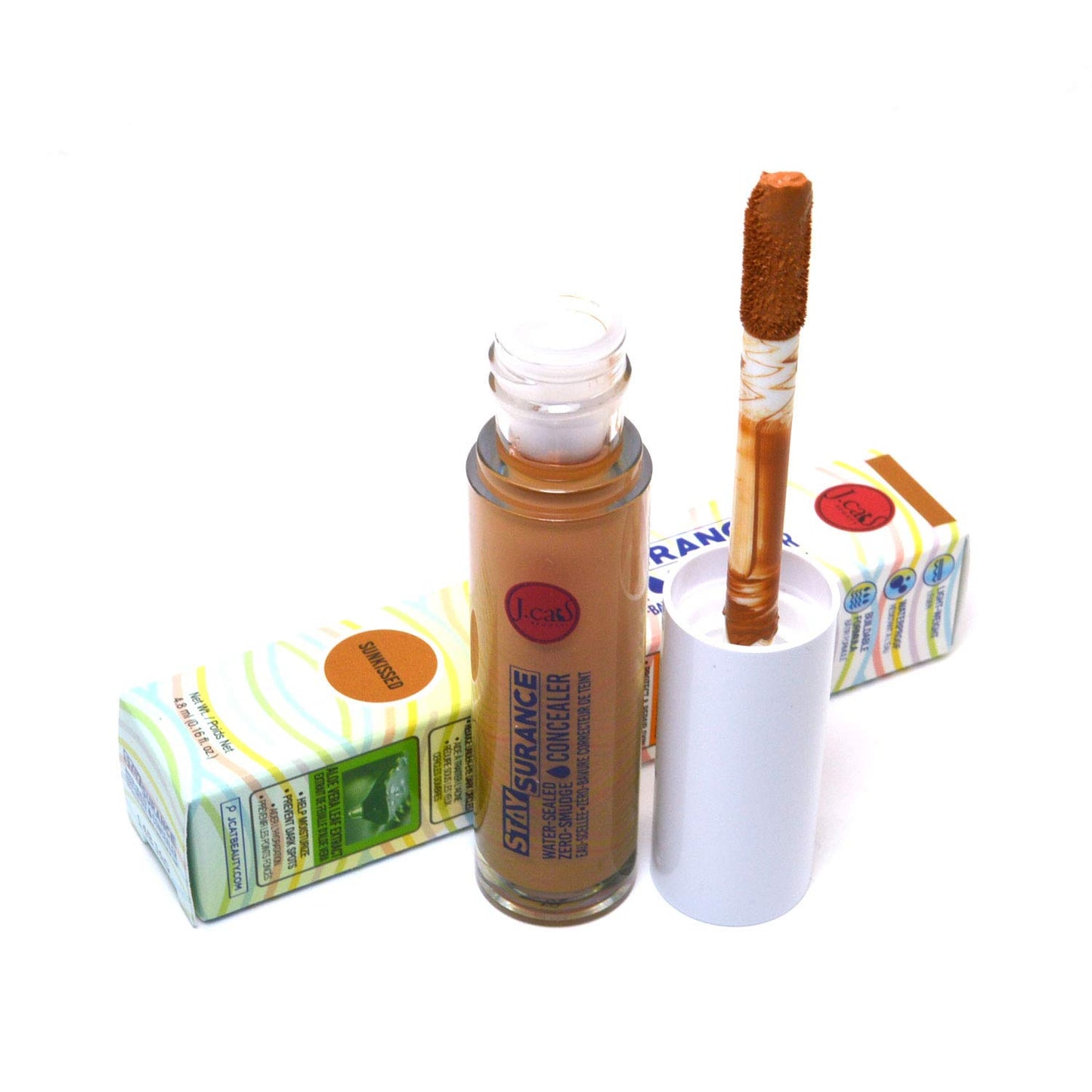 Jcat Beauty Professional Staysurance Water Sealed Zero Smudge Concealer Face and Body + Free ZipBag (SHC111 : SUNKISSED)