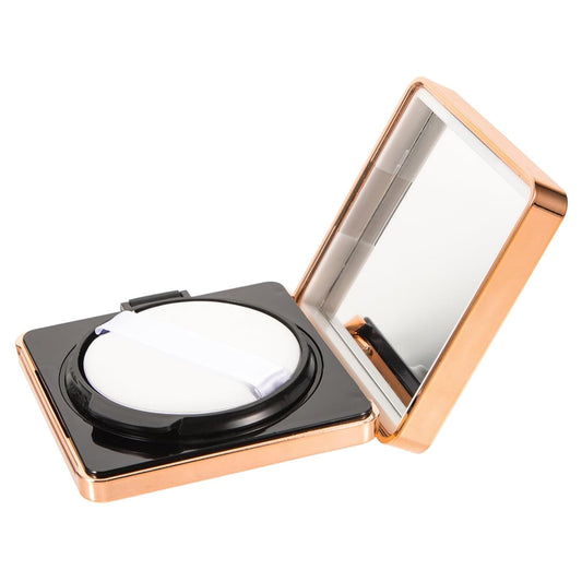 Empty Cushion Foundation Case with Sponge Puff Magnetic Makeup Container for Loose Powder Cream Portable Compact Design with Mirror Makeup Foundation Case for Travel Outdoor Use