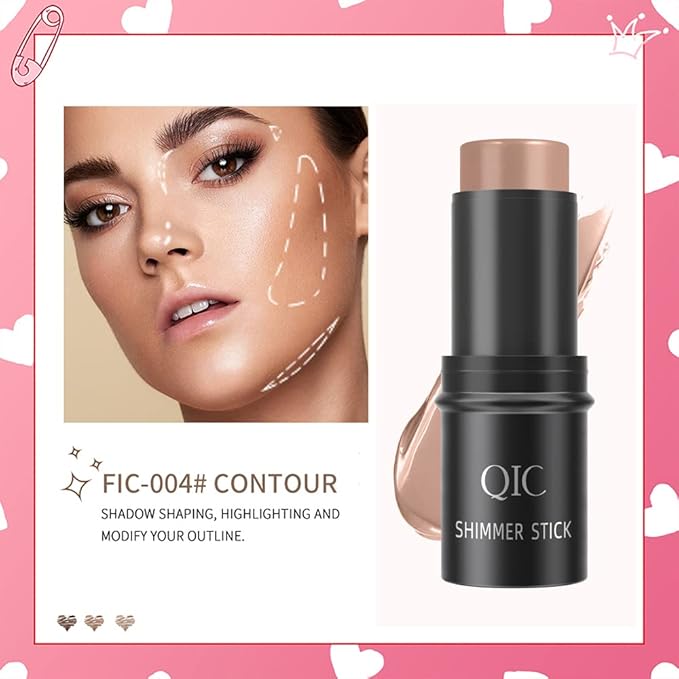 Face Sticks Trio, Blush Stick, Contour Stick, Highlighter Makeup Stick, Cream Blush Stick for Cheeks, Eyes and Lips, Facial Repair Bronzer Shading Stick, Smooth Shimmer Face Highlighter Wand