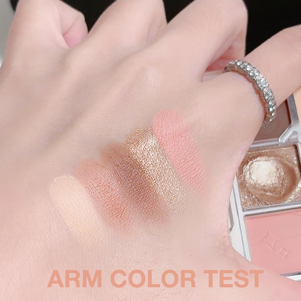 5 Colors Eyeshadow Palette Makeup, Matte Shimmer Eye Shadow Palette, Long Lasting Naturing-Looking, paleta de sombras de ojos,Everyday to Eye Makeup Looks,Vegan & Cruelty-free 03#