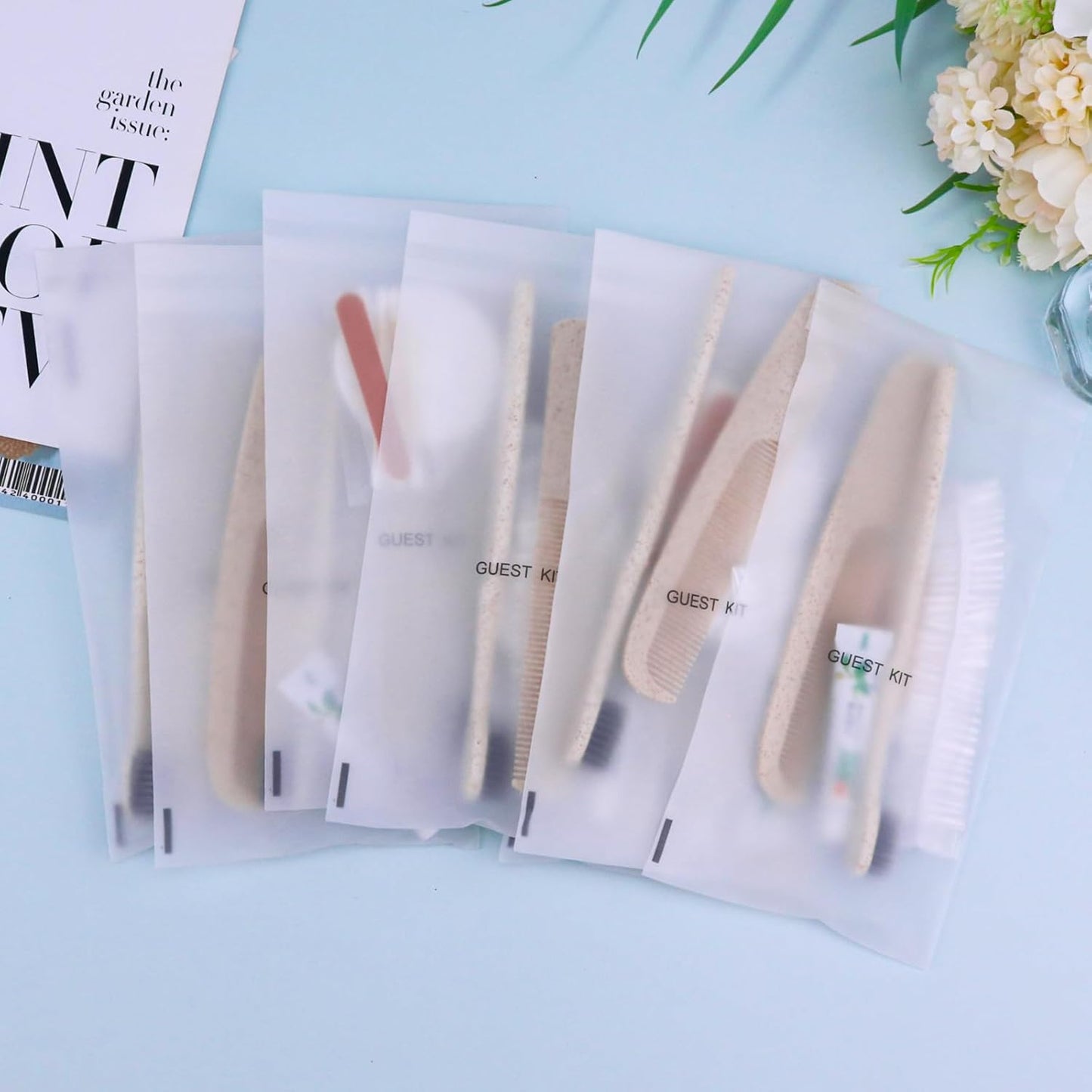 Hygiene Kit, Hygiene Kit Bulk, Travel Hygiene Kit With Toothbrush, Toothpaste, Care Package, Comb, Shower Cap, Individually Packed, Suitable For Hotel, Home, Camping, Travel (50-PACK)