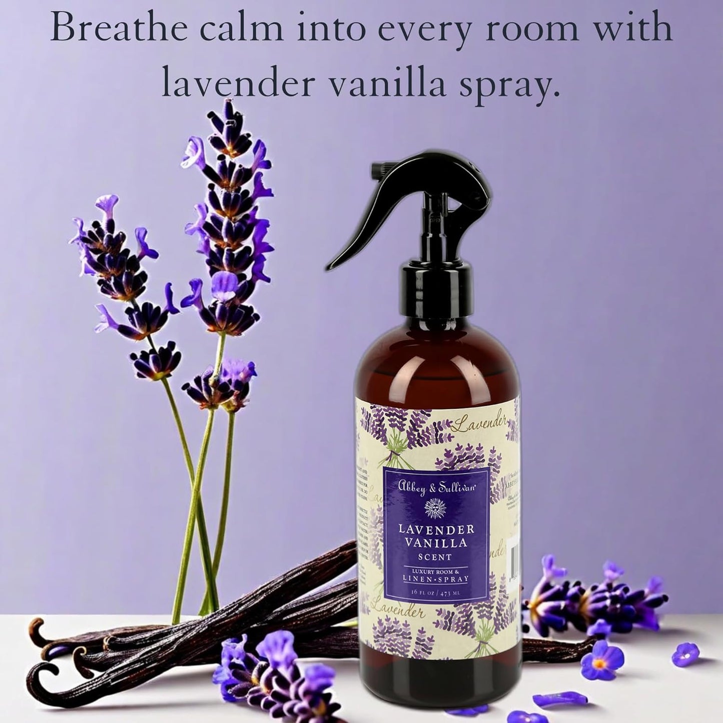 Abbey & Sullivan Linen Spray, Lavender Vanilla, 16 oz.