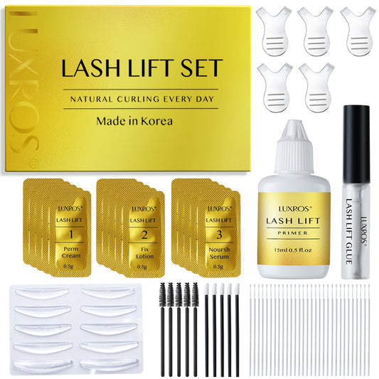 Lash Lift Kit for Eyelash Perm: Advanced Korean Thio-Free Keratin Formula for Long-Lasting Curl – Gentle Lash Lifting Set for Home or Professional Use – Also Great for Brow Lamination