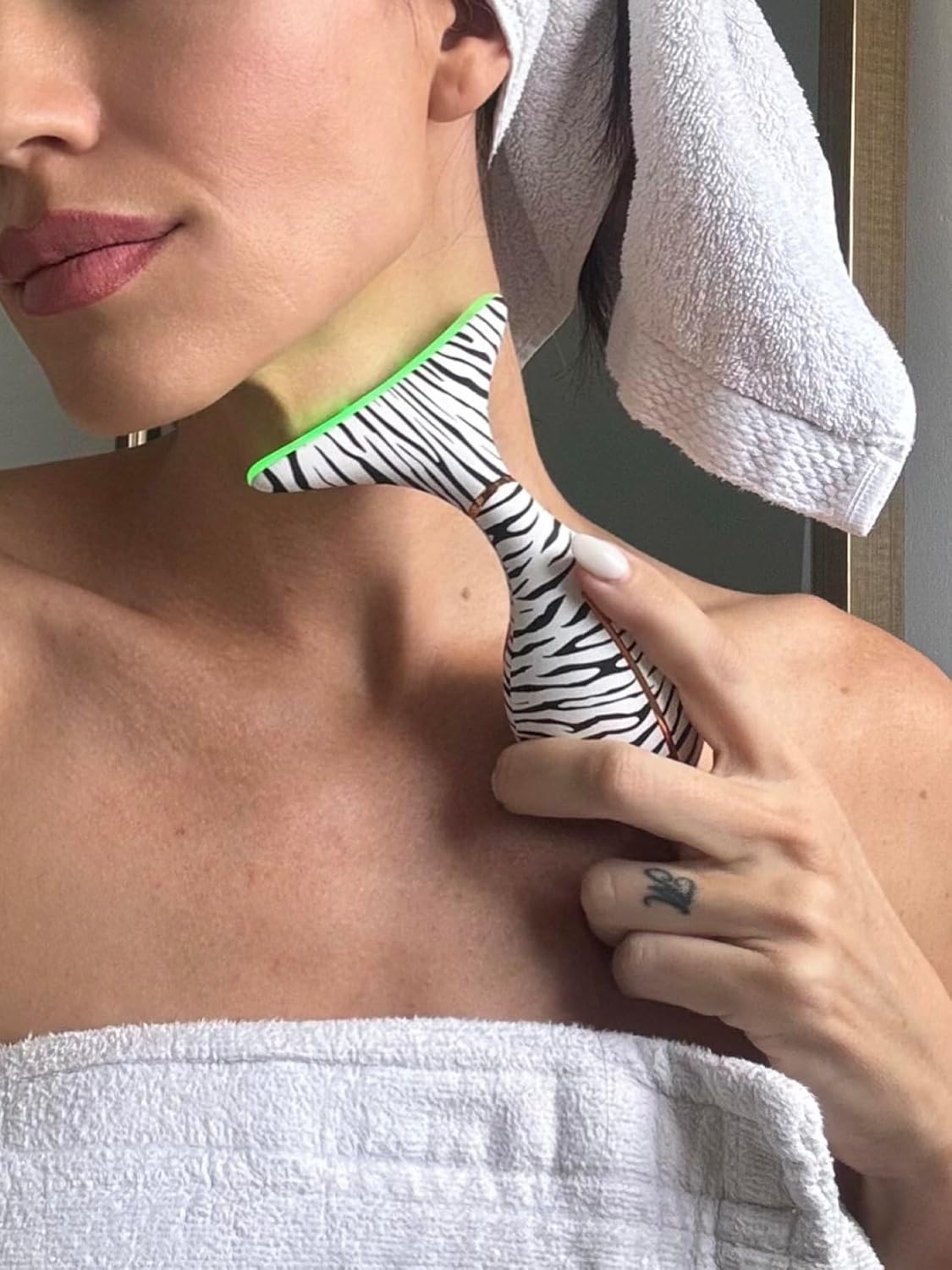 GLO24K Red Light for Face & Neck Beauty Device - 7 in 1 Facial Massager Tool and Neck Care Device for Neckline Care, Face and Neck Massager for Women