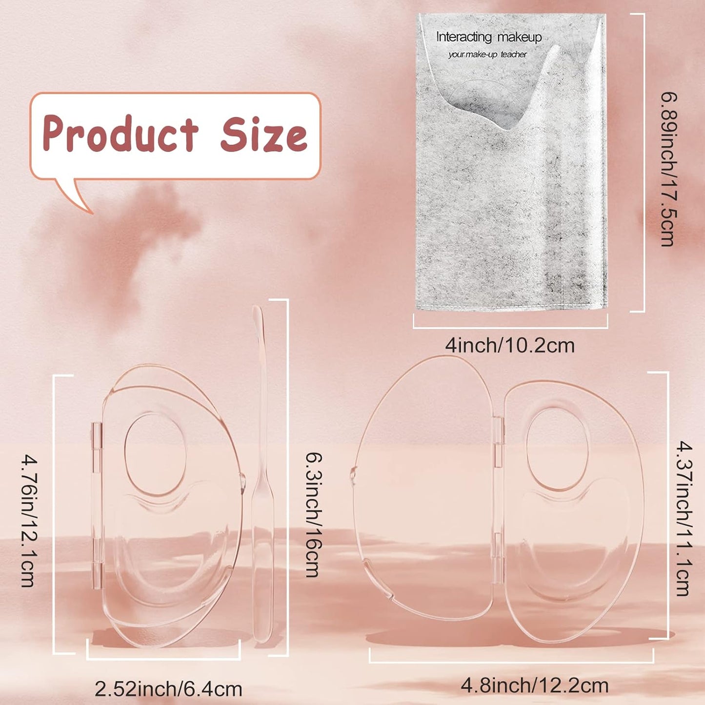 Makeup Mixing Palette, Acrylic Palette and Spatula, Upgraded Foundation Palette, Foundation Mixing Tray for Makeup Artist and Beginner